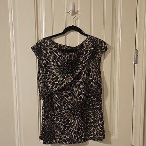 Ann Taylor Stylish Black and Gray Women's Top